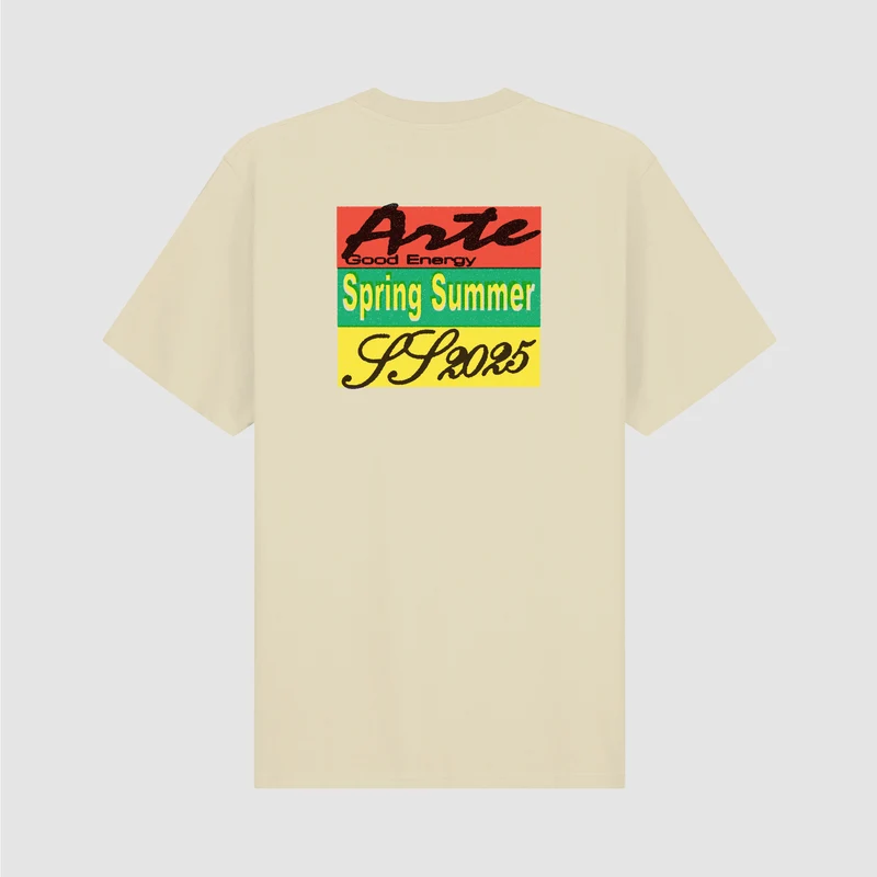 T-shirt à imprimé multicolore - Crème