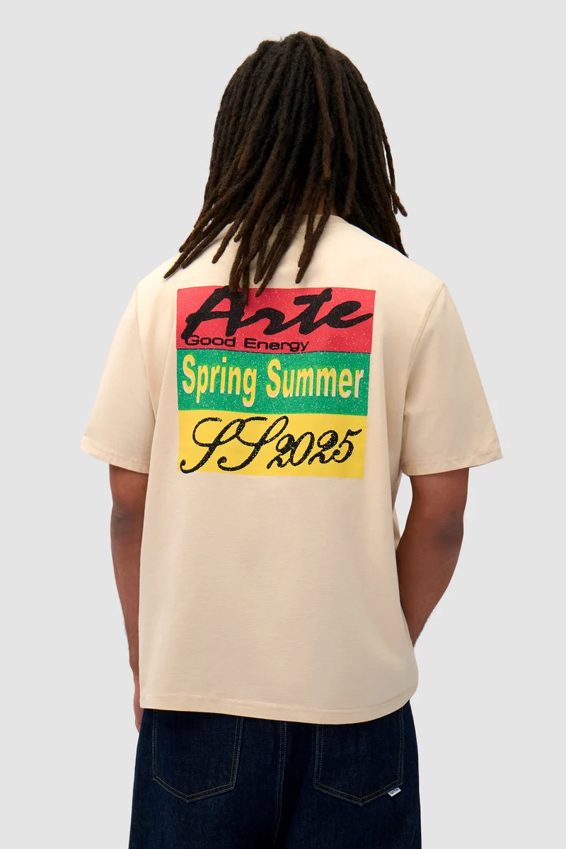 T-shirt à imprimé multicolore - Crème