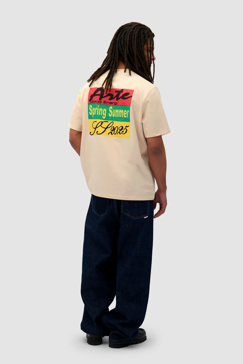 T-shirt à imprimé multicolore - Crème