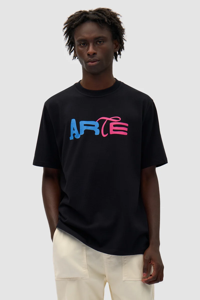 T-shirt à logo imprimé Duo - Noir