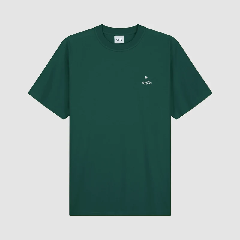 T-shirt avec logo en forme de cœur - Vert