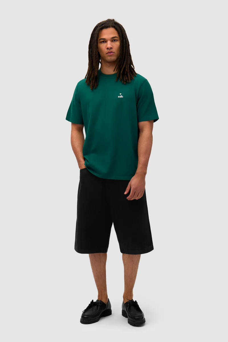 T-shirt avec logo en forme de cœur - Vert