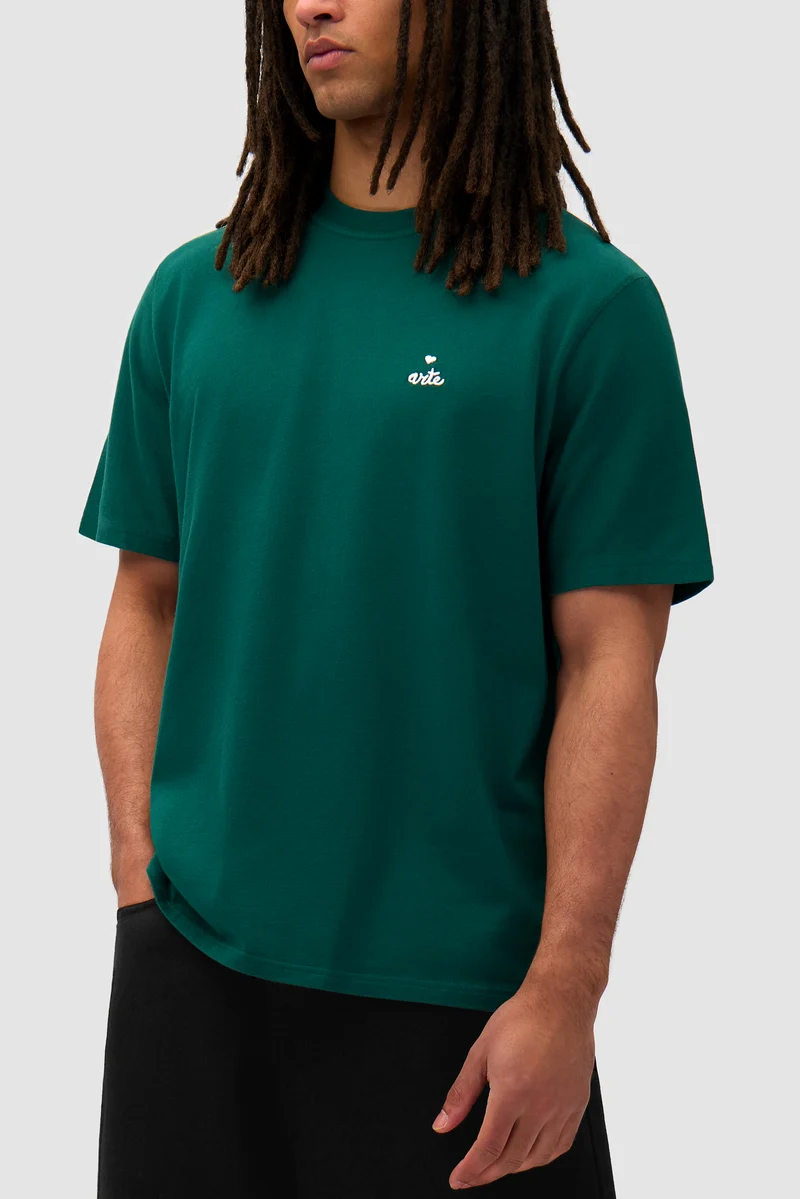 T-shirt avec logo en forme de cœur - Vert