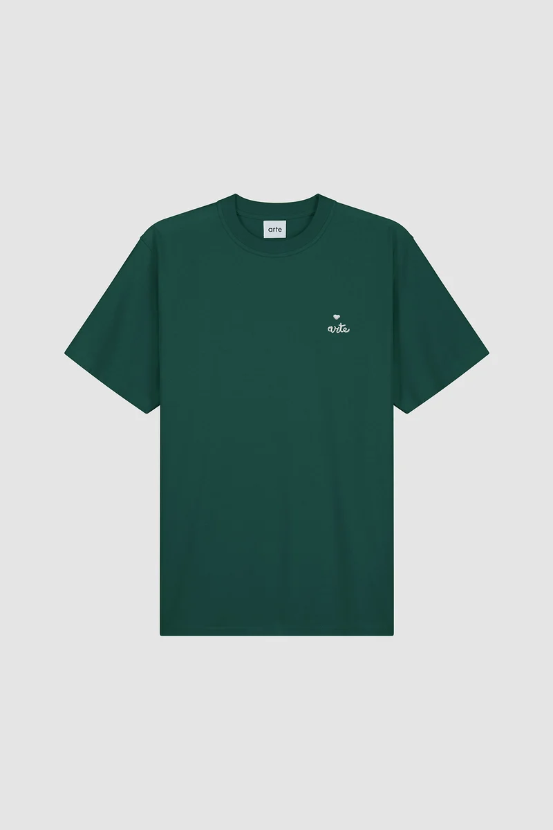 T-shirt avec logo en forme de cœur - Vert