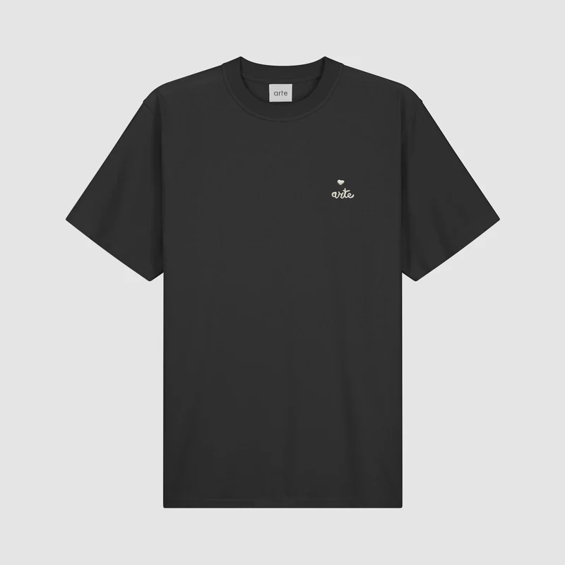 T-shirt avec logo en forme de cœur - Noir