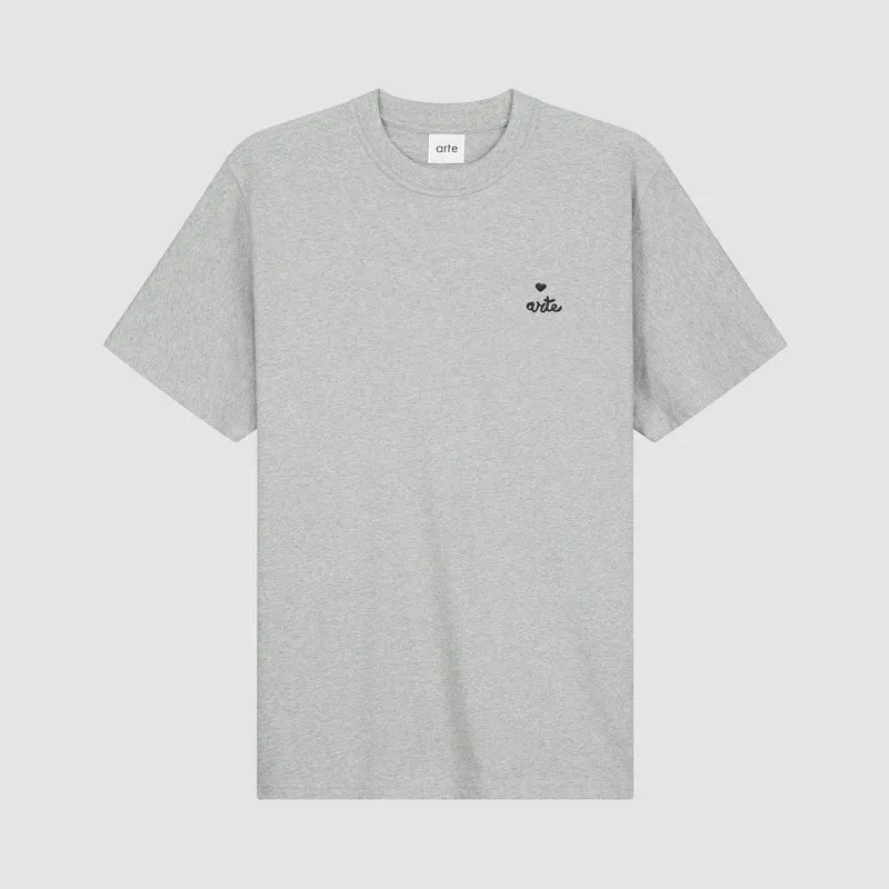T-shirt avec logo en forme de cœur - Gris