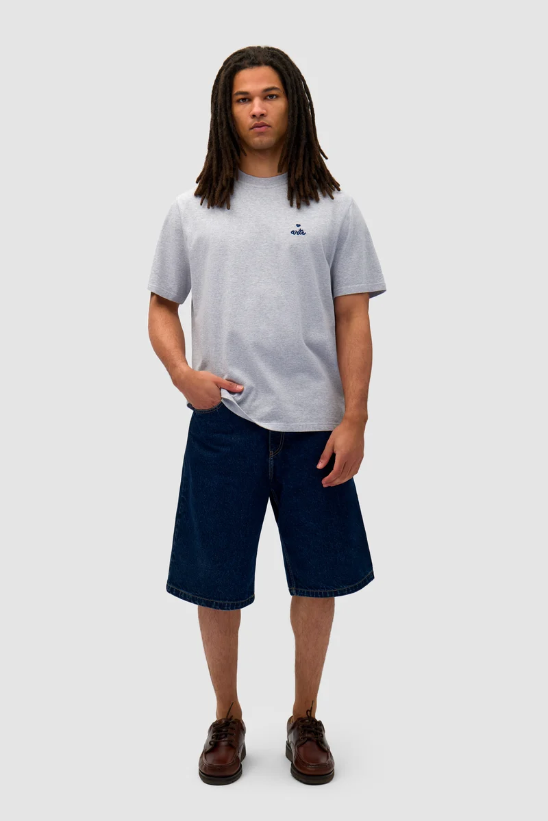 T-shirt avec logo en forme de cœur - Gris