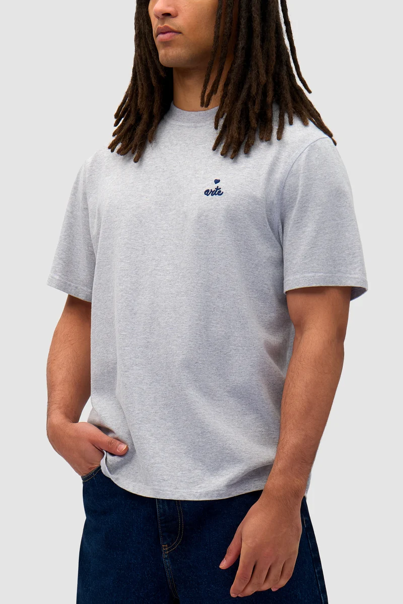 T-shirt avec logo en forme de cœur - Gris