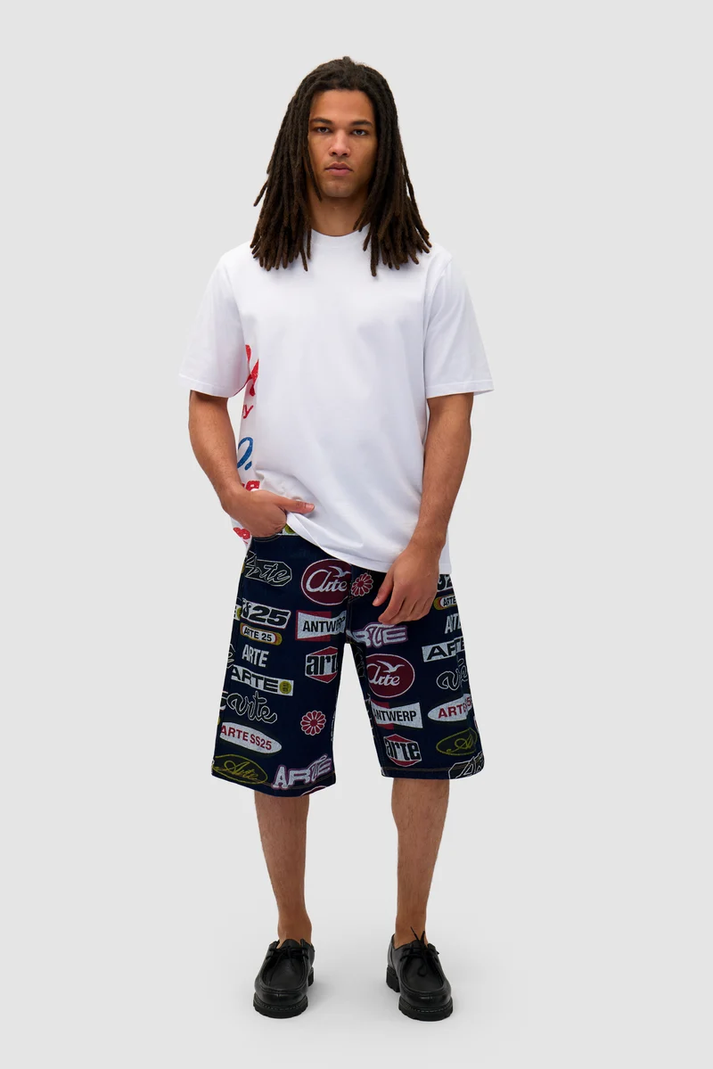 T-shirt à imprimé latéral - Blanc