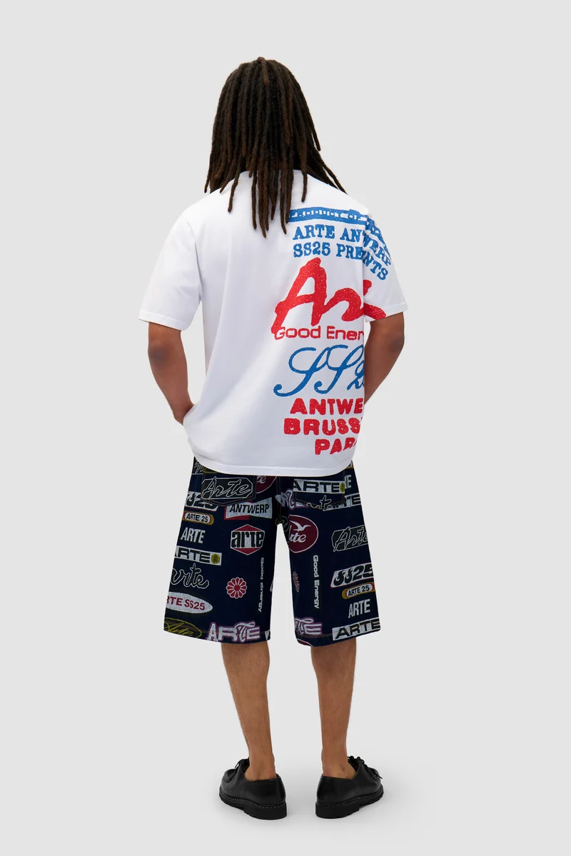 T-shirt à imprimé latéral - Blanc