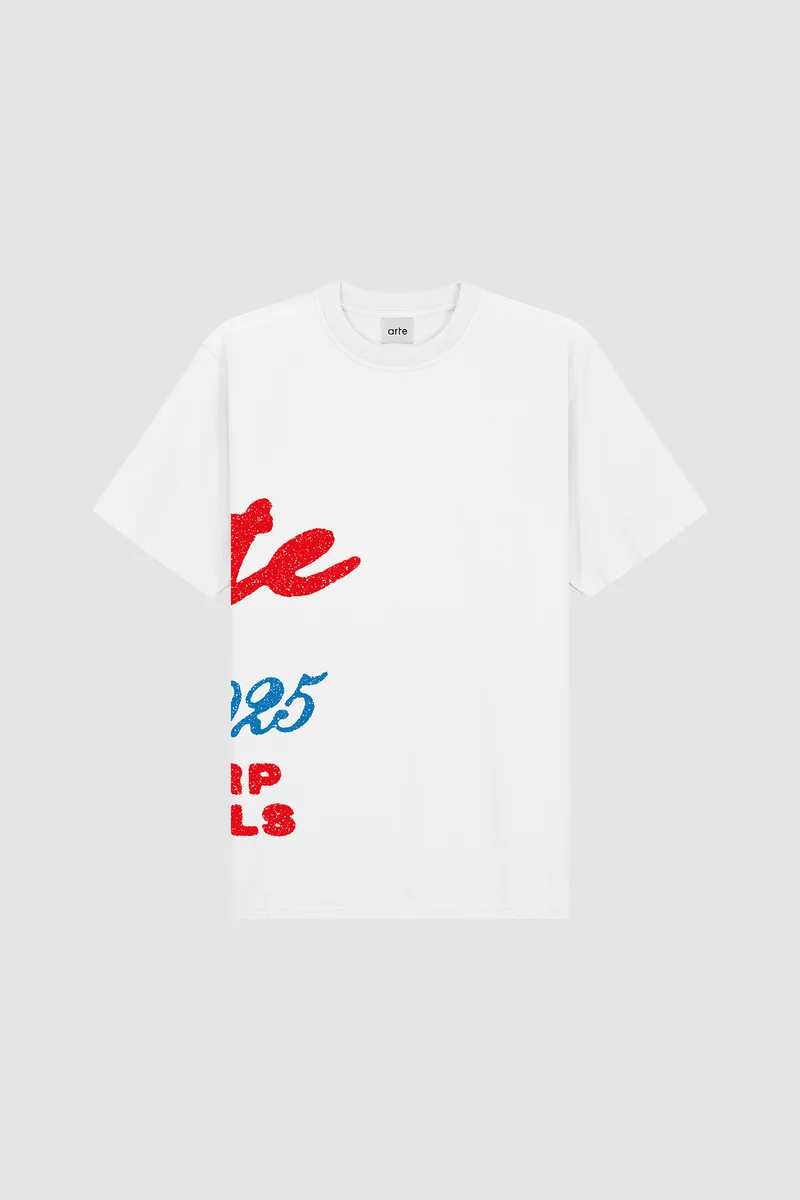 T-shirt à imprimé latéral - Blanc