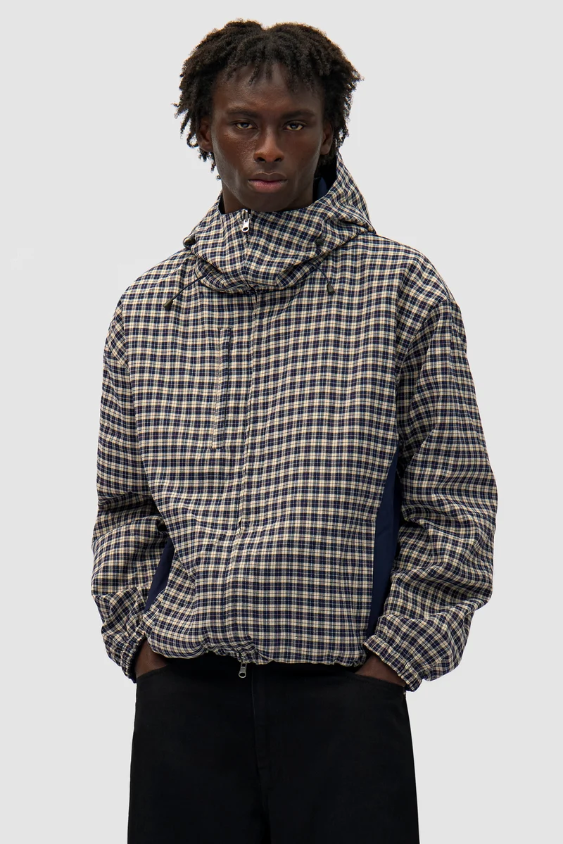 Veste technique réversible à carreaux - Navy/Plaid