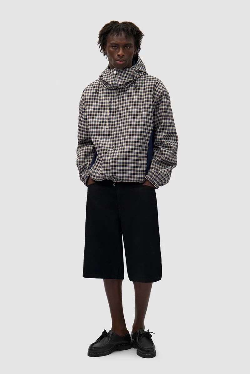 Veste technique réversible à carreaux - Navy/Plaid