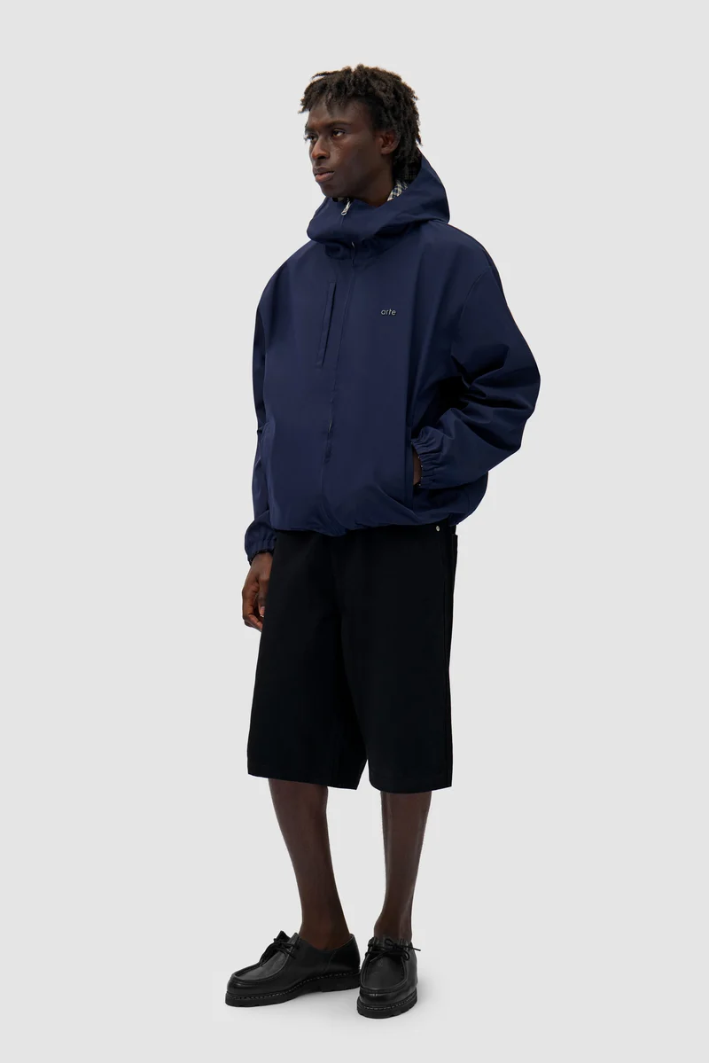Veste technique réversible à carreaux - Navy/Plaid