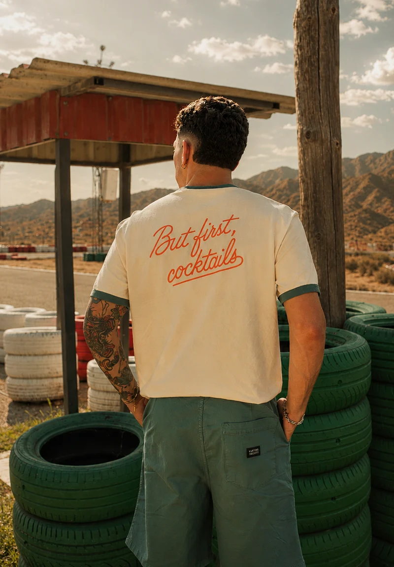 T-shirt But Firts Cocktails Ivory