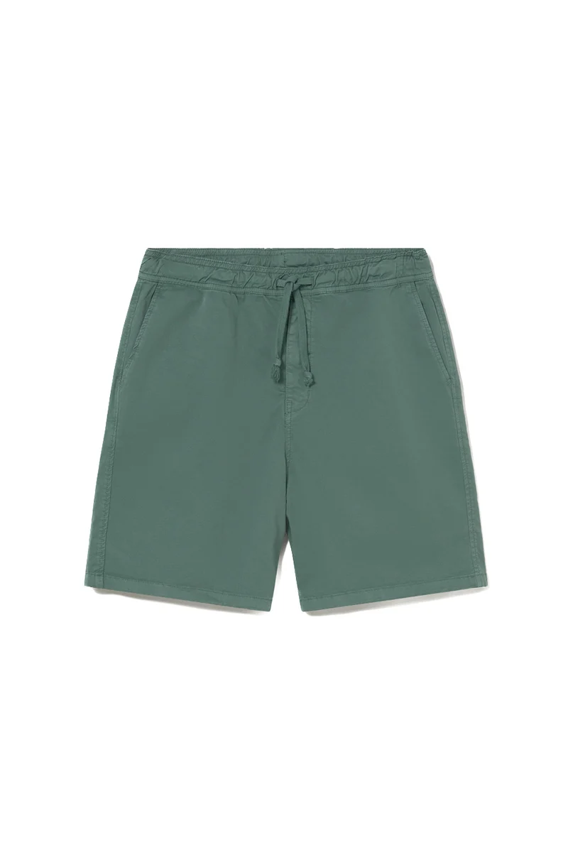 Bermuda Wide Leg Canvas Road Island Forest Green