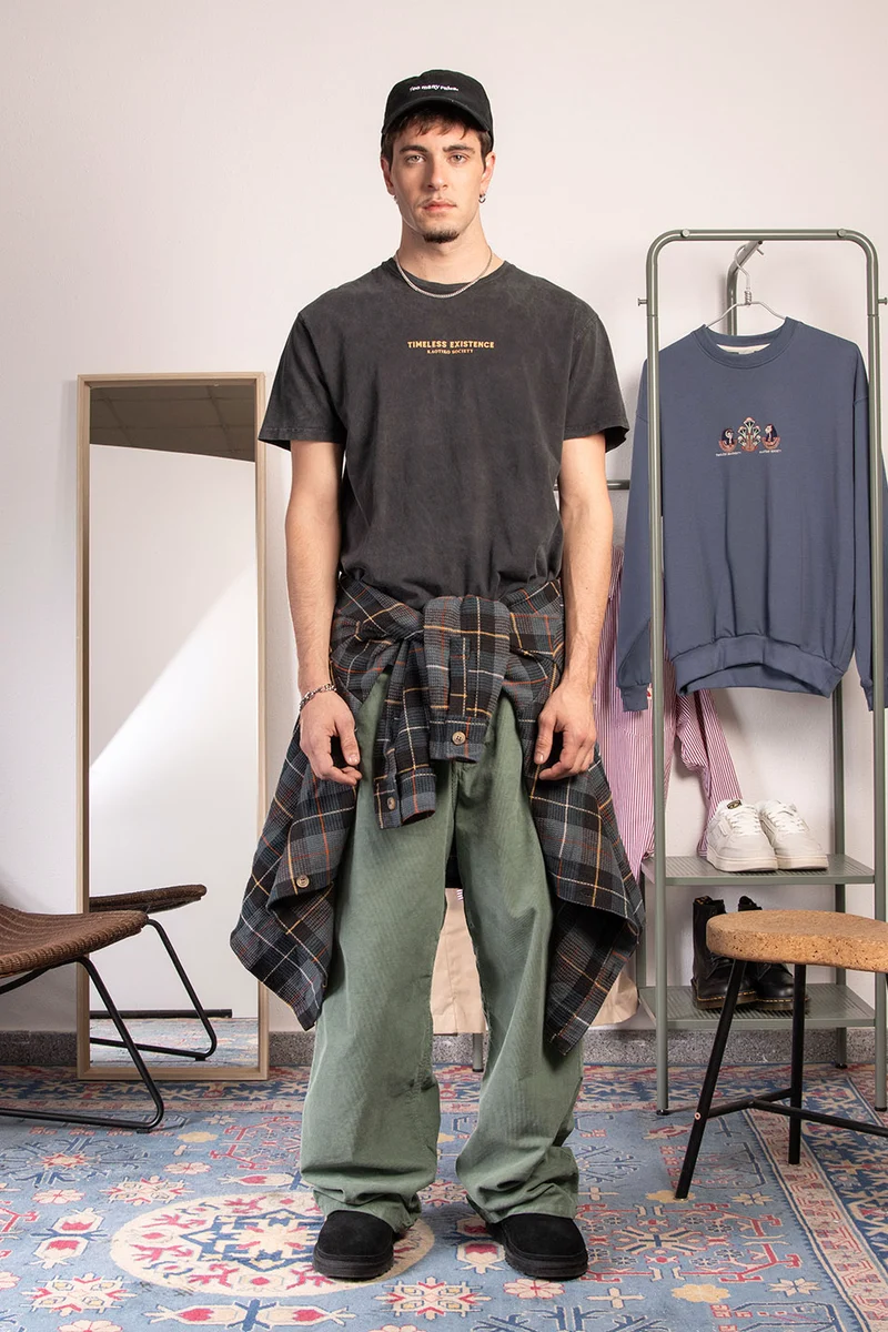 Washed Timeless Existence T-Shirt noir