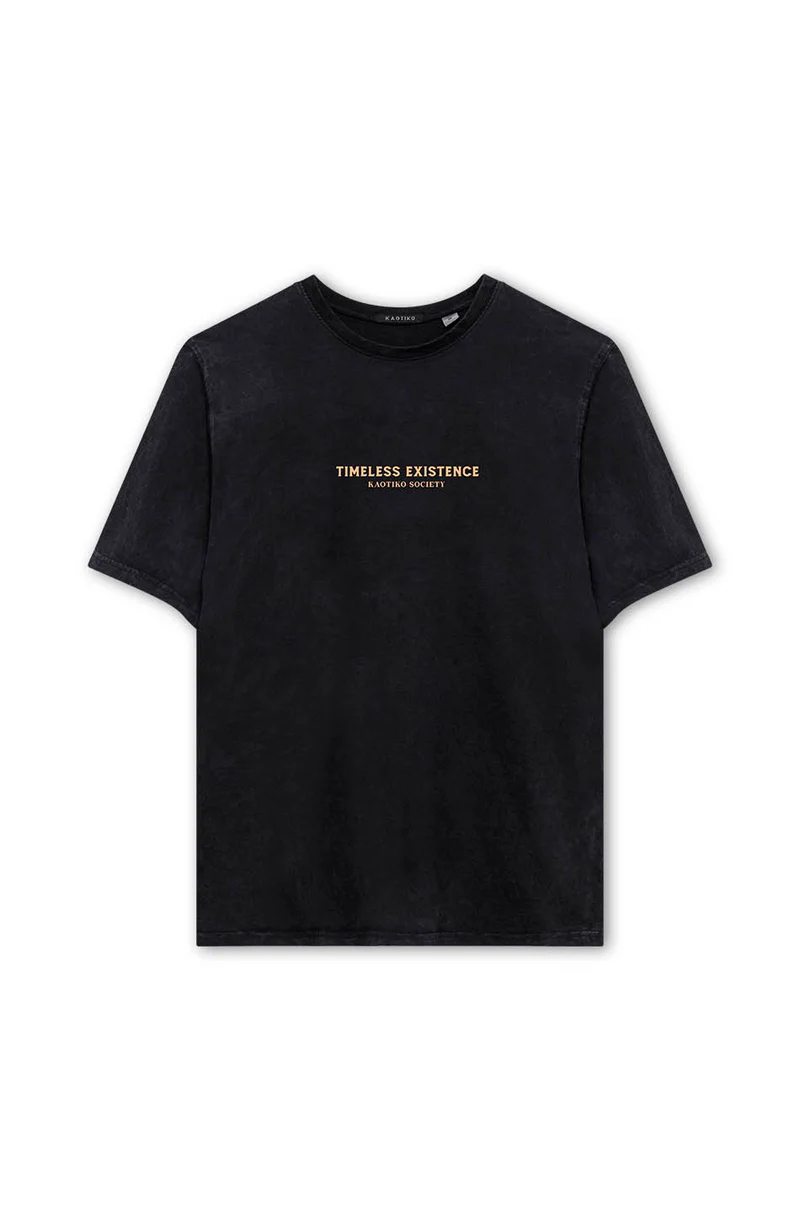 Washed Timeless Existence T-Shirt noir