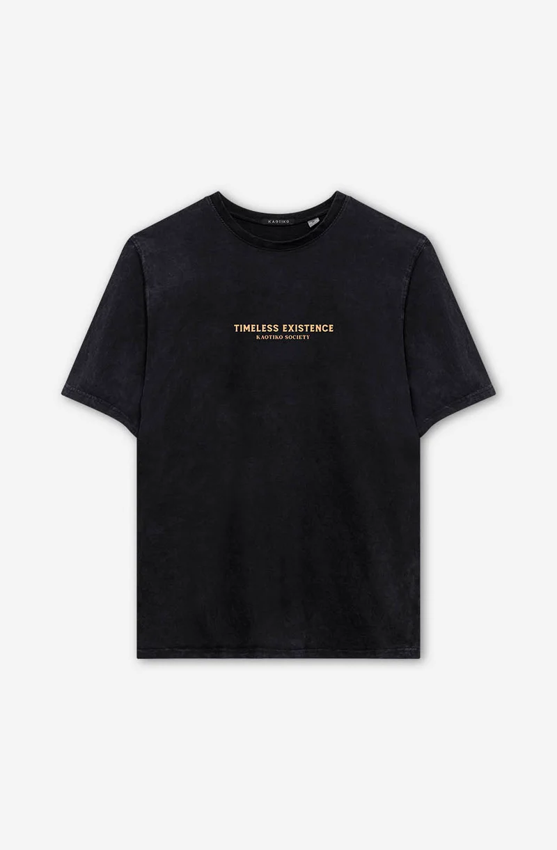 Washed Timeless Existence T-Shirt noir
