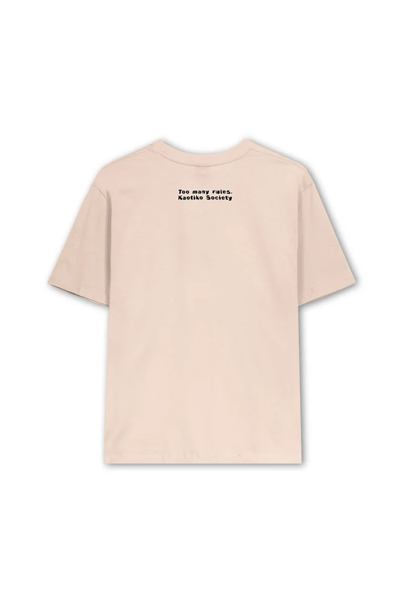 T-shirt Too Many Rules Society Baby Pink