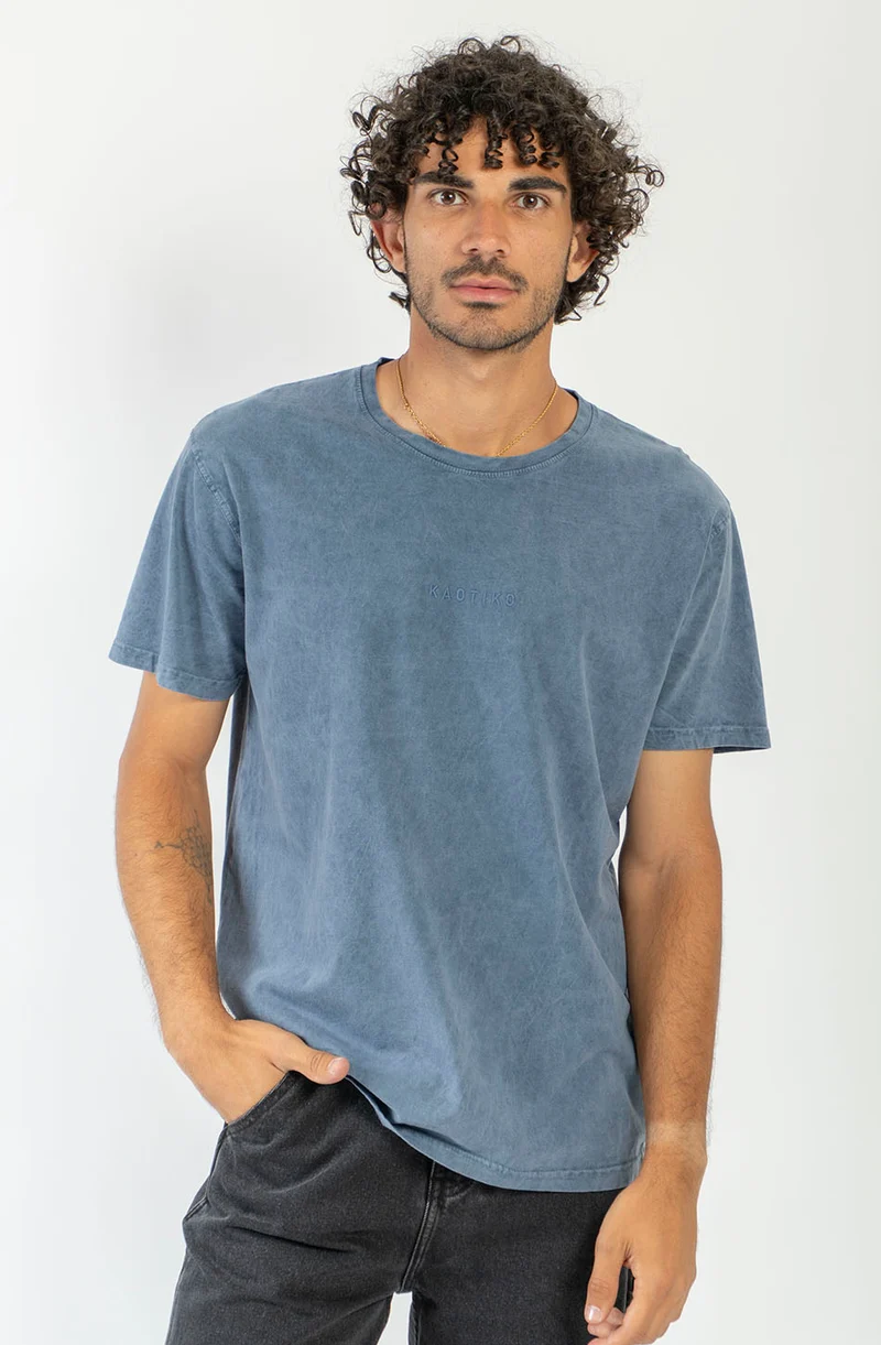 T-shirt Basic Washed Indigo