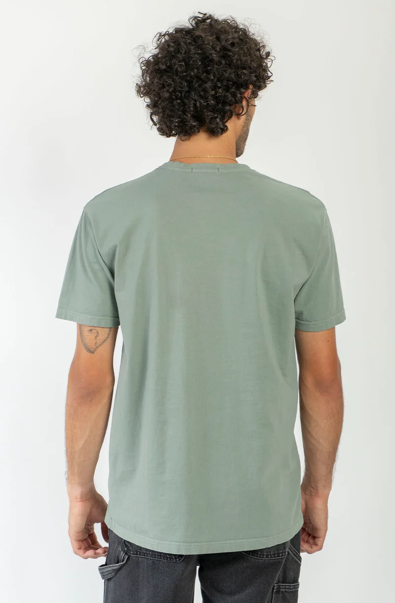 T-shirt Basic délavé kaki