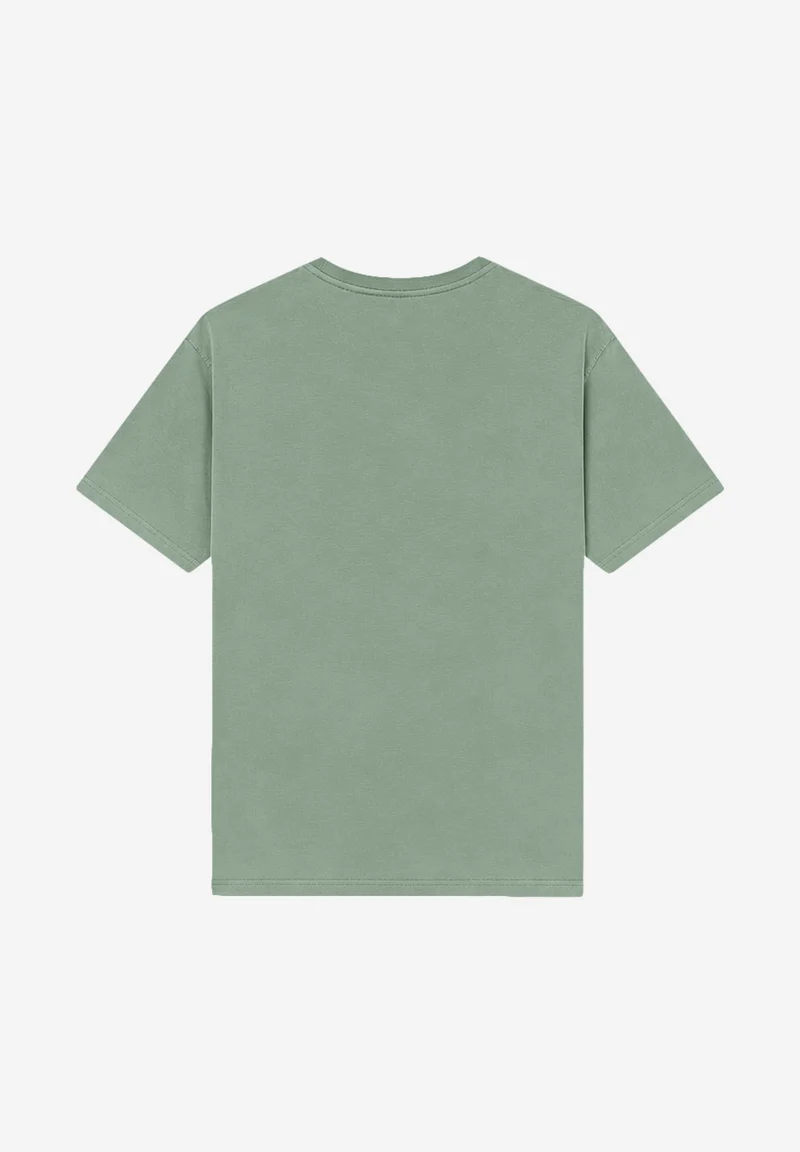 T-shirt Basic délavé kaki