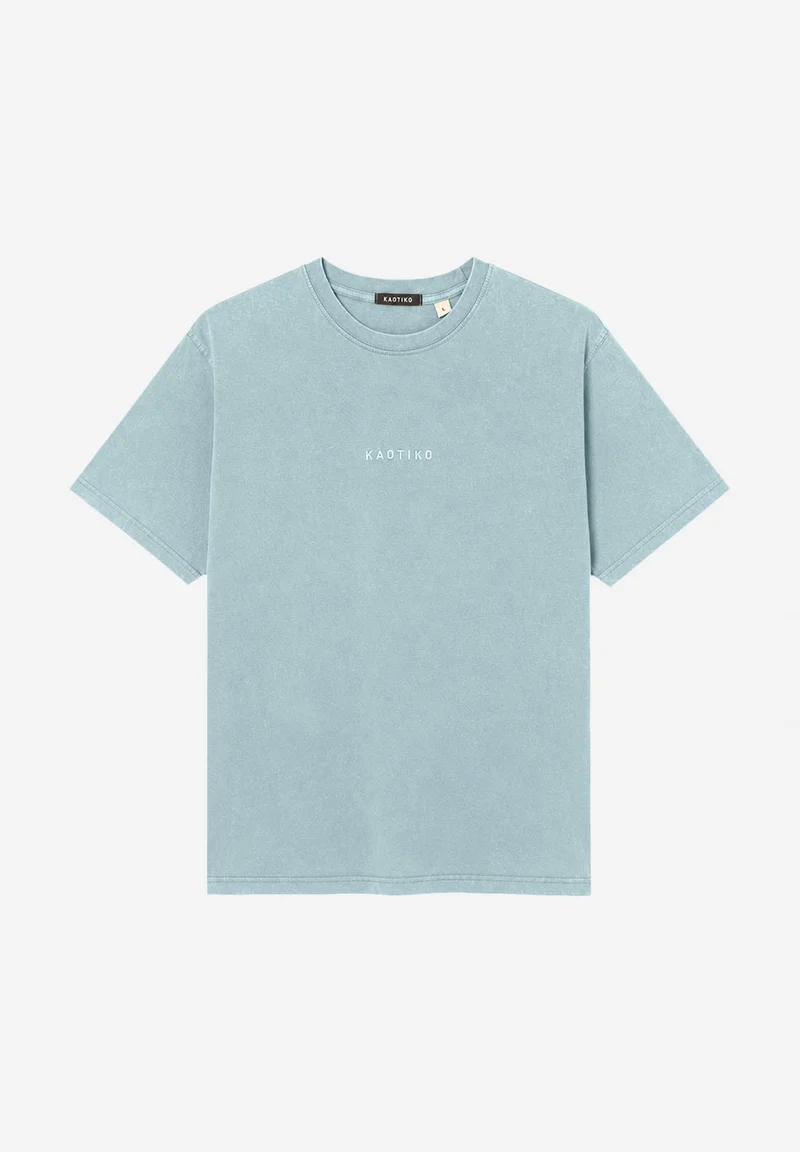 T-shirt Basic Washed Steel