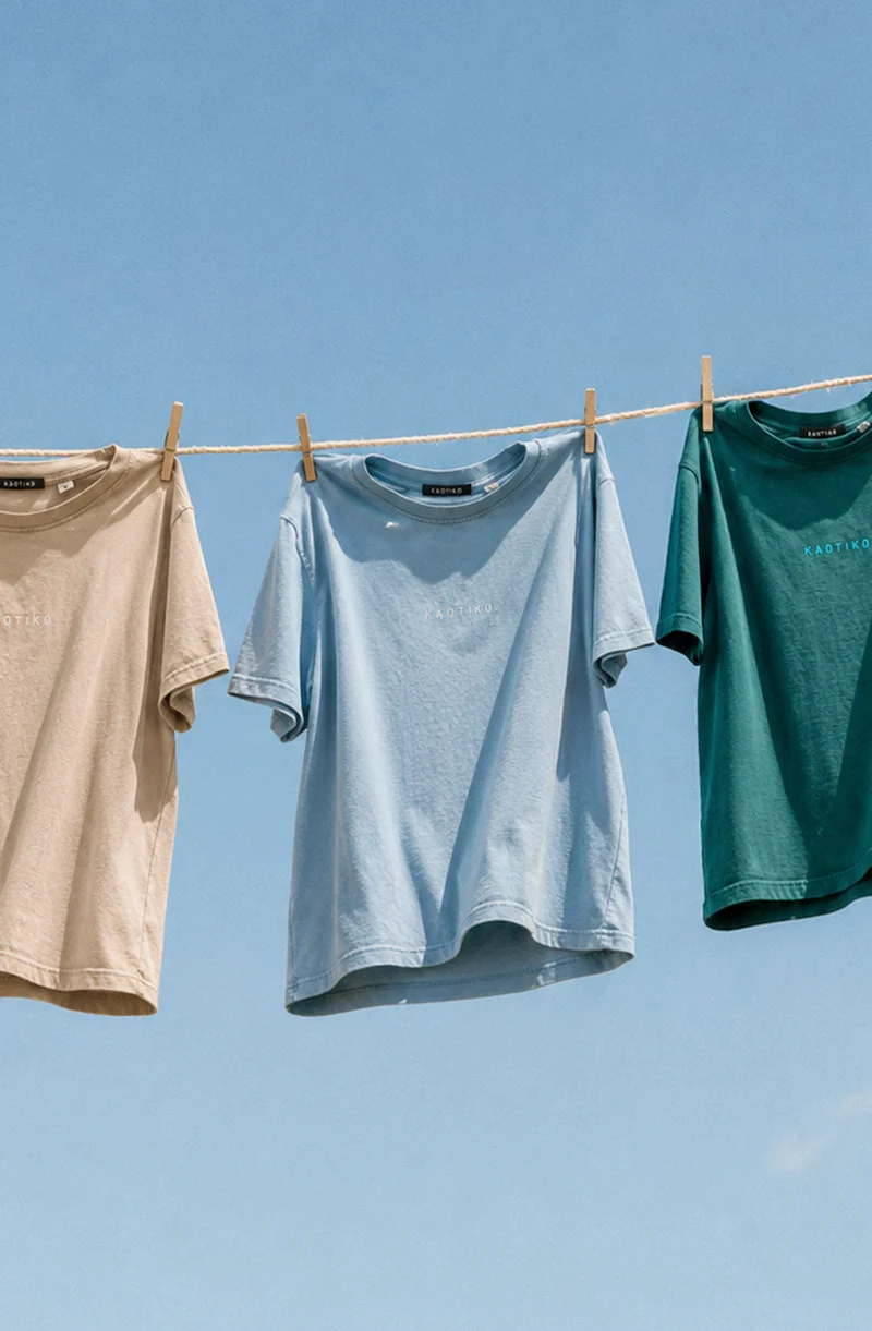 T-shirt Basic Washed Steel