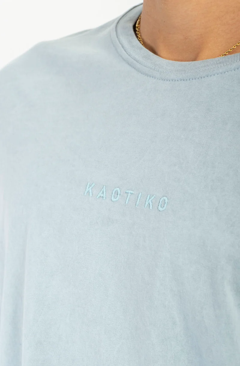 T-shirt Basic Washed Steel