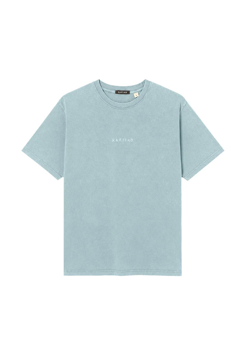 T-shirt Basic Washed Steel
