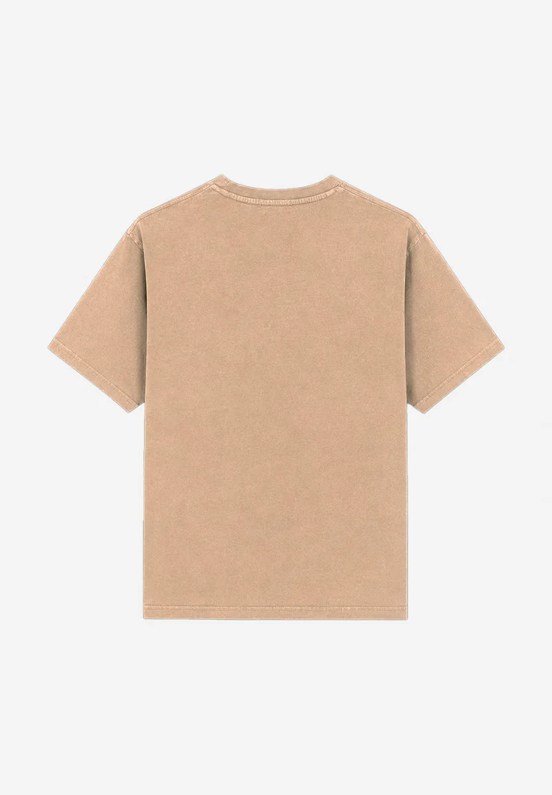 T-shirt Basic Washed Bone