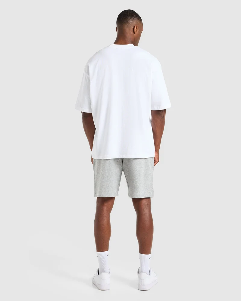Craft Oversized Shorts - Mid Marl Gris