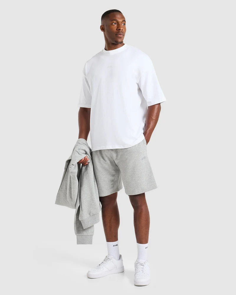 Craft Oversized Shorts - Mid Marl Gris