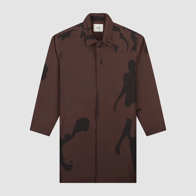 Manteau marron Printed People - Marron/Noir