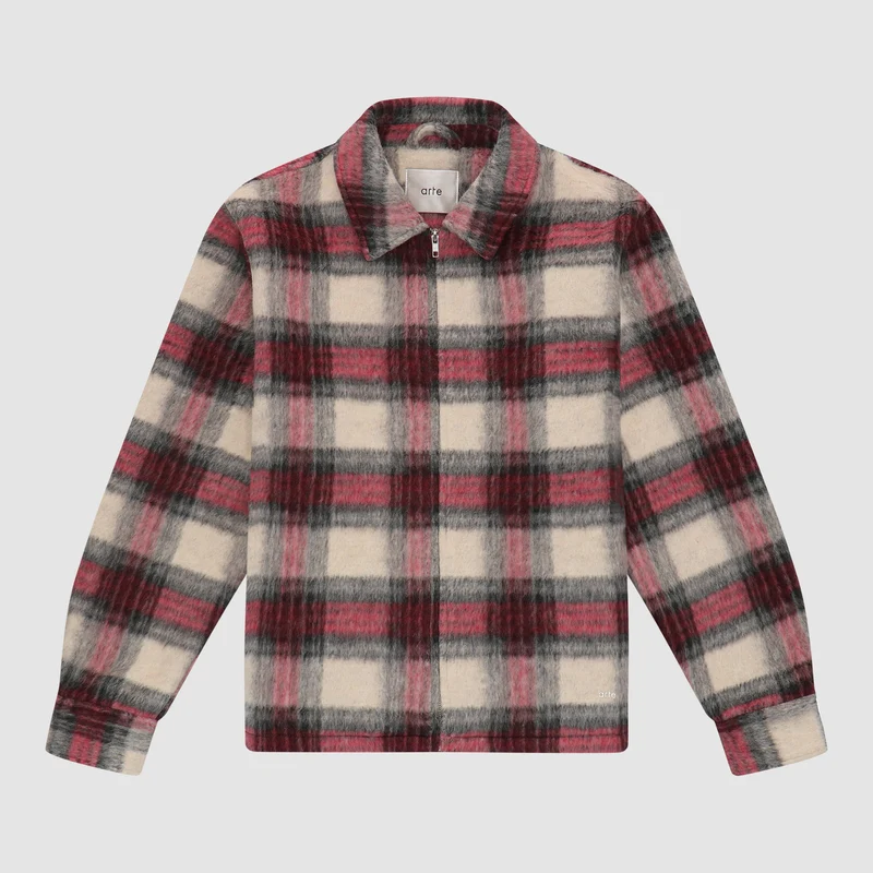 Chemise à fermeture éclair - Plaid