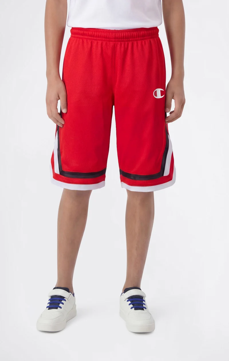 Boys' 7'' Mesh Bermuda Shorts with C Logo