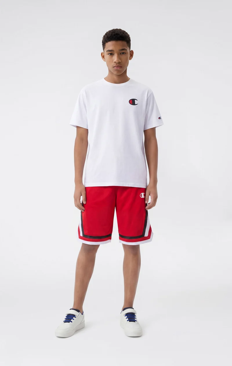 Boys' 7'' Mesh Bermuda Shorts with C Logo