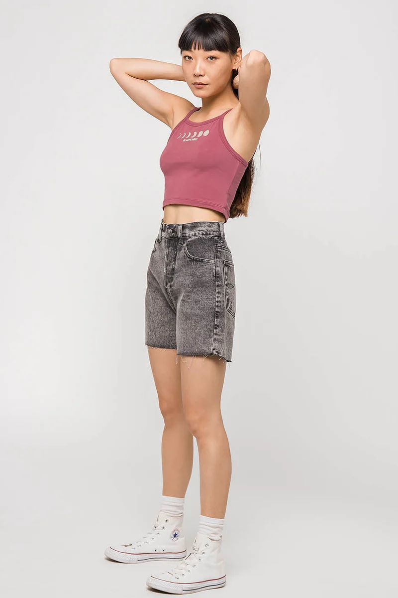 Short mi-long en jean