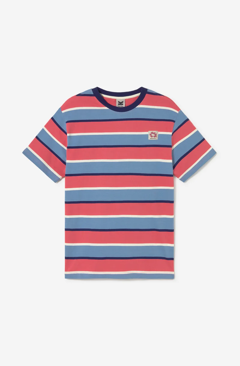 T-shirt Stripes Island Blue/ Pink