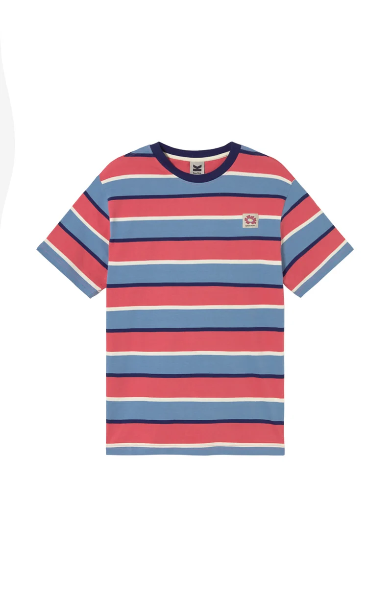 T-shirt Stripes Island Blue/ Pink