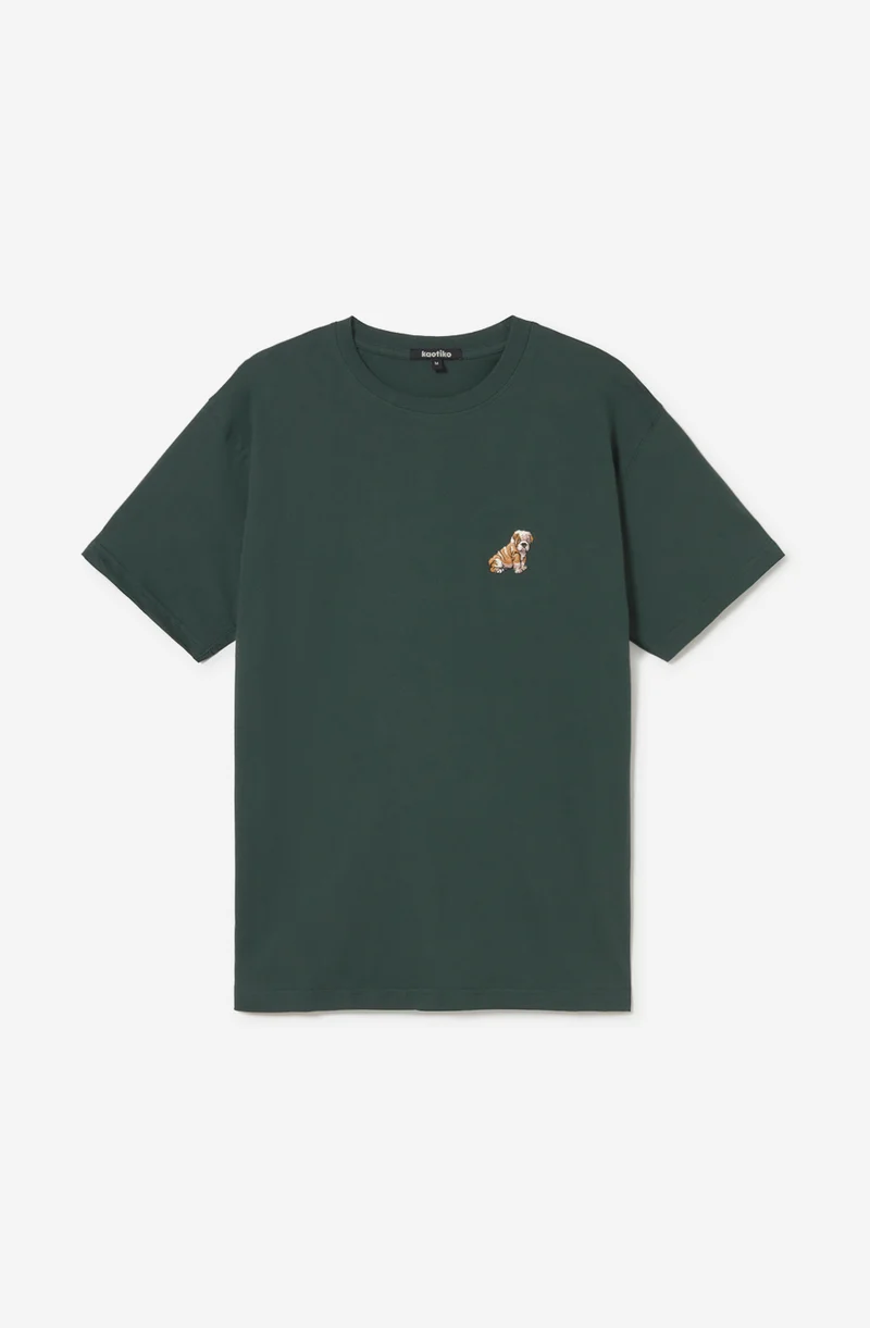 T-shirt Bulldog Posy Green