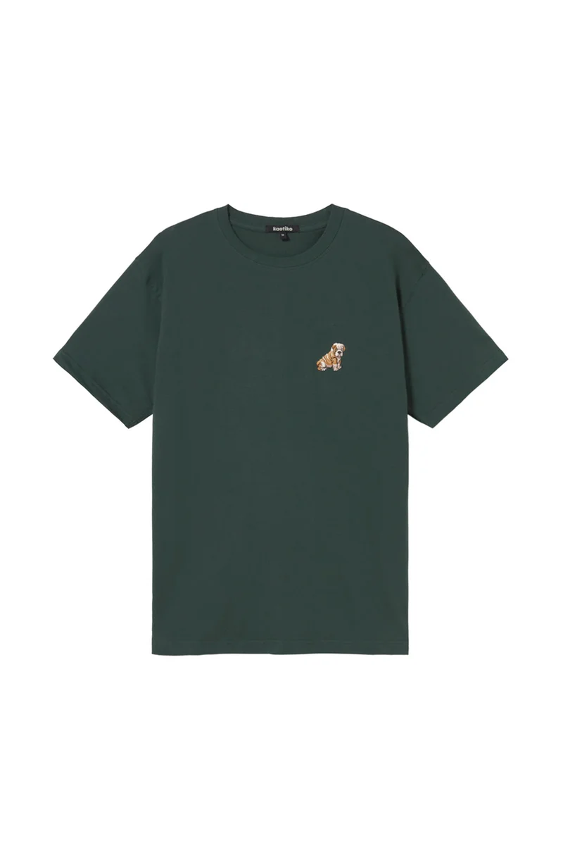T-shirt Bulldog Posy Green