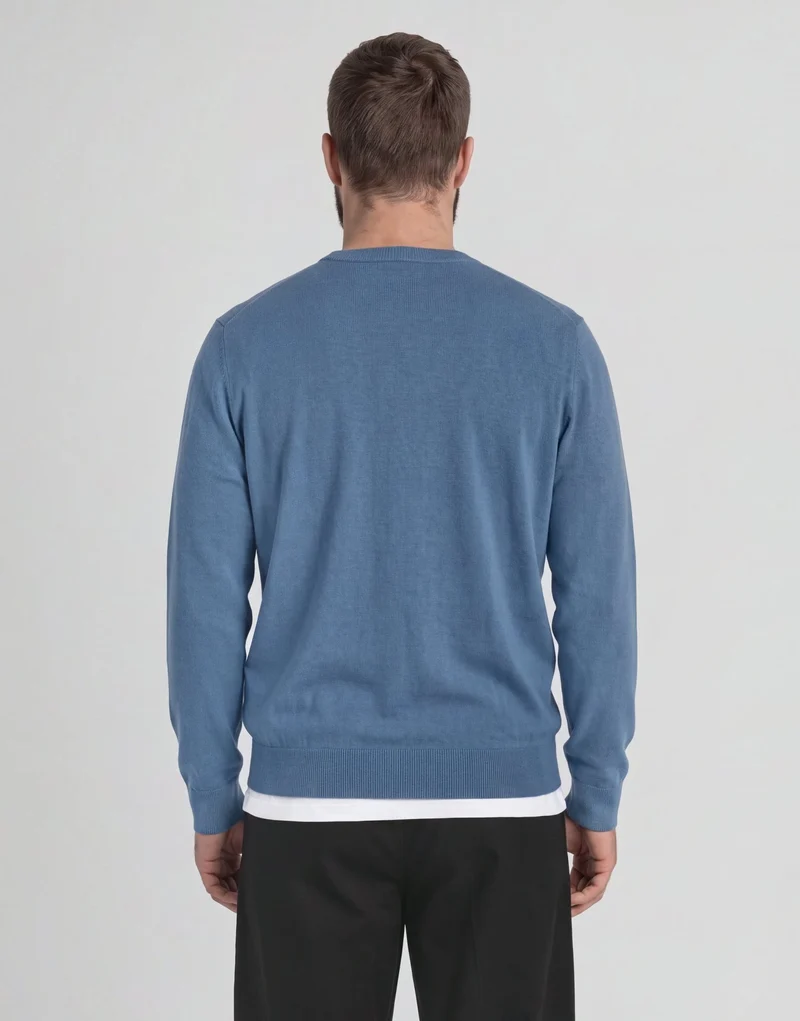 Cotton Merino Crew Neck Jumper