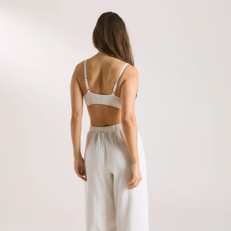 Brassière en Pointelle - Crème