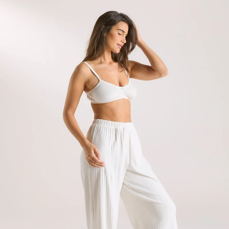 Brassière en Pointelle - Crème