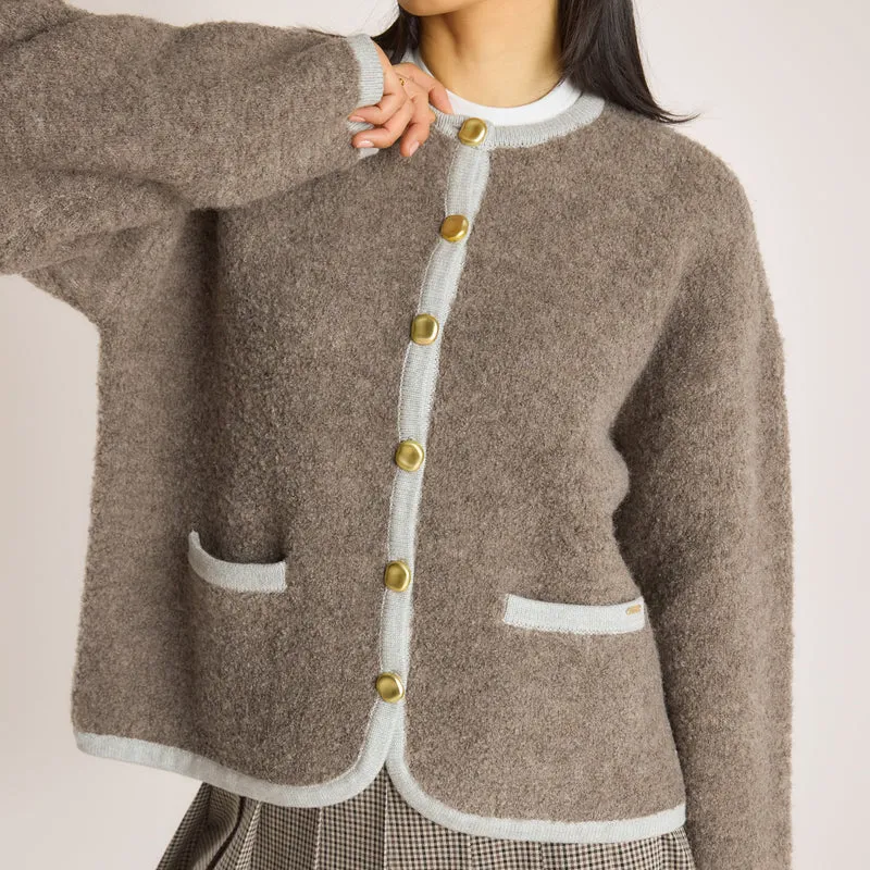 Veste en Mélange de Laine - Truffe