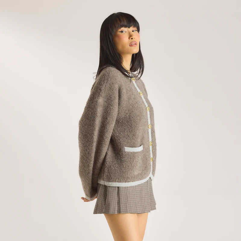 Veste en Mélange de Laine - Truffe