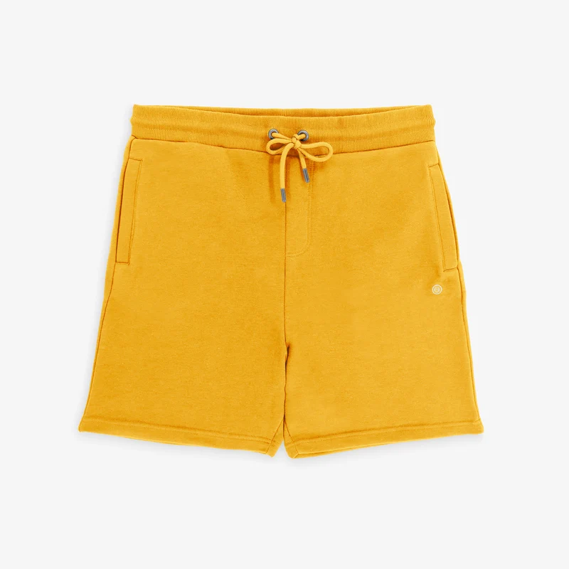 Short en coton molletonné jaune