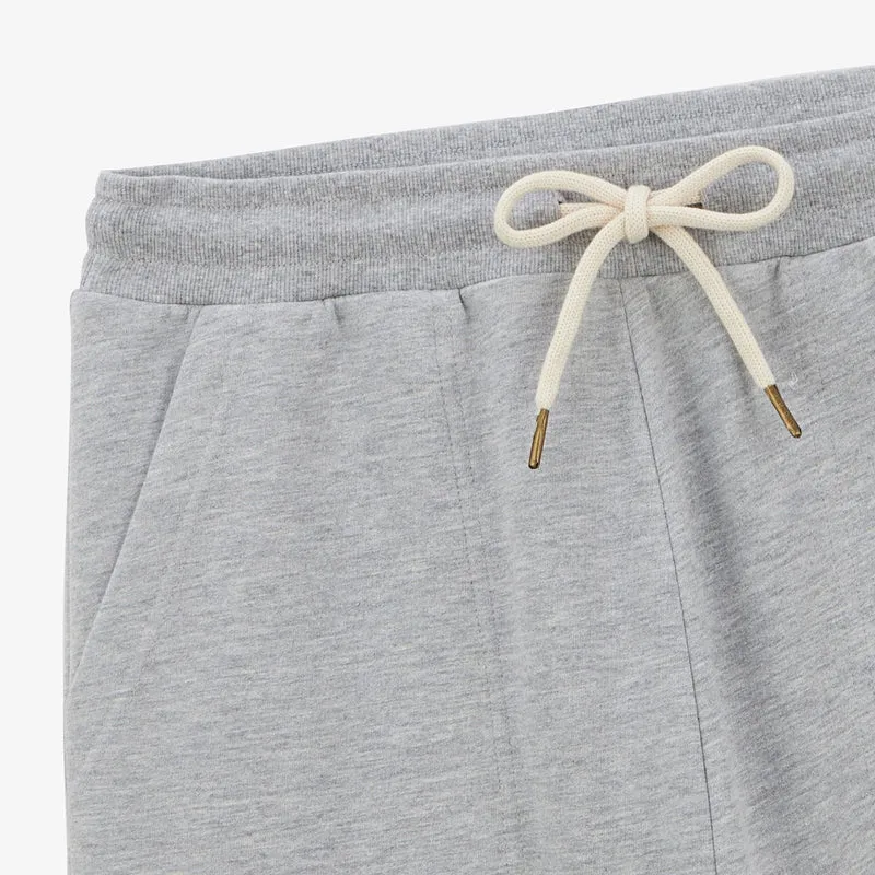Short en molleton gris en coton
